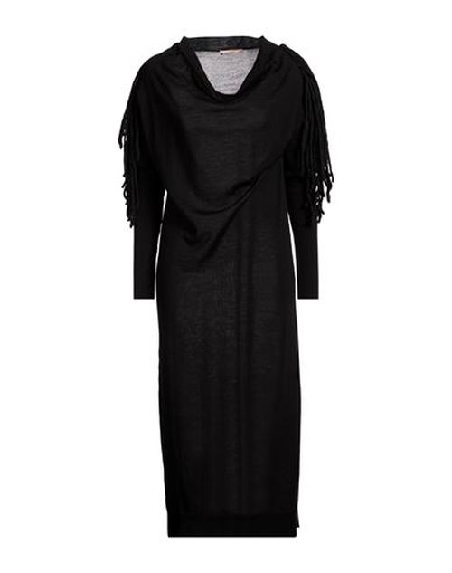 Woman Midi dress Black Size 6 Merino Wool