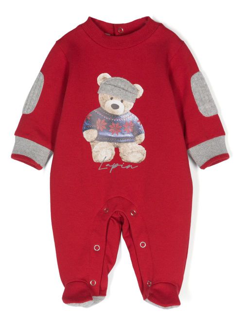 Teddy bear-print pyjamas - Red