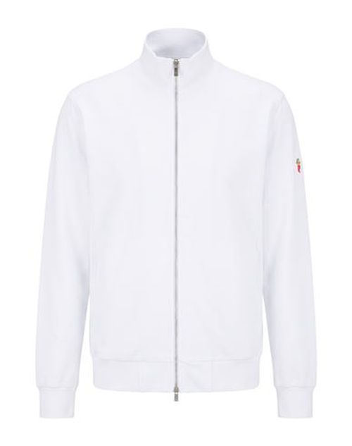 Man Sweatshirt White Size 3XL Cotton, Elastane