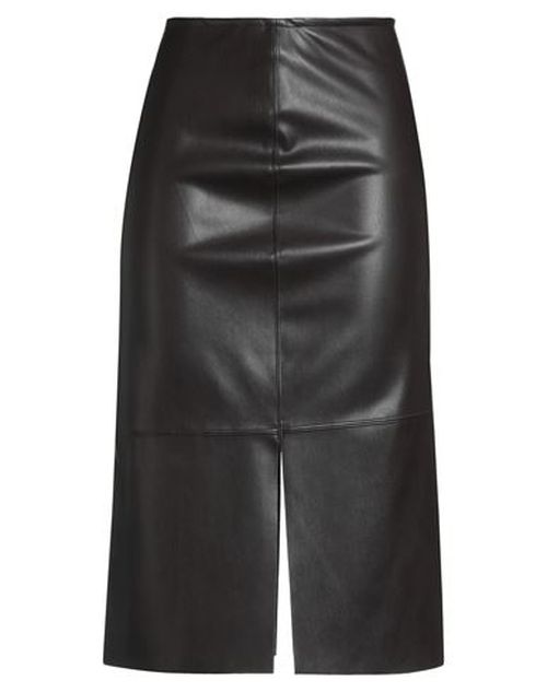 Woman Midi skirt Dark brown Size 8 Polyester, Polyurethane