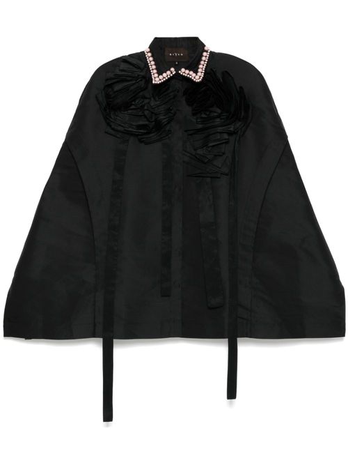 3D flower cape - Black