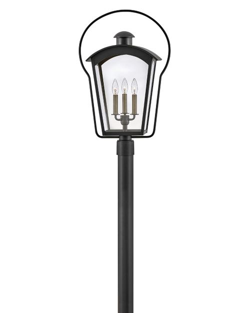 Black LED Post Top or Pier Mount Lantern from the Yale Collection