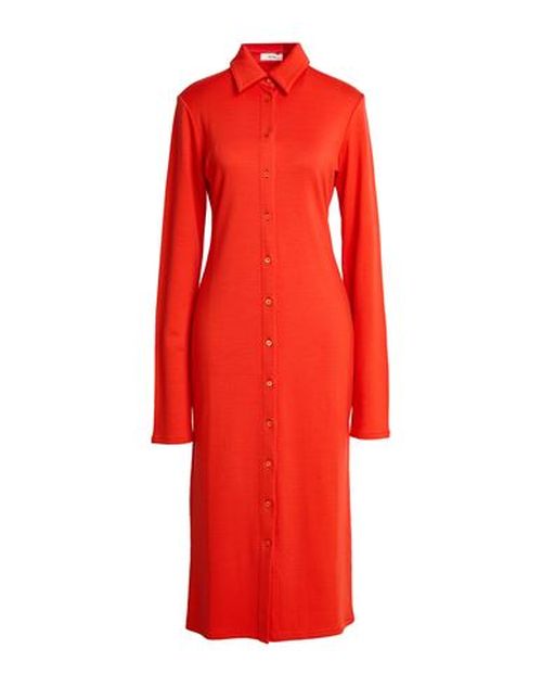 Woman Midi dress Tomato red Size XS Virgin Wool