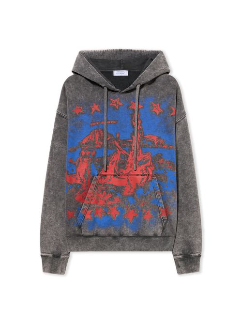 Desert Ow Skate Hoodie - Male Sweatshirts Vintage Black