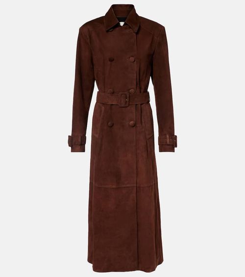 Tate suede trench coat