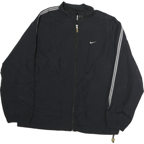 NIKE Mens Black Jacket M Polyester Blend Classic Zip Sportswear