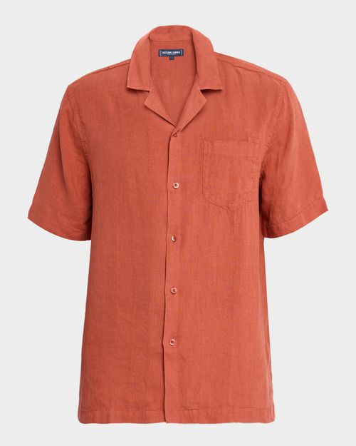 Men's Angelo Linen Short-Sleeve Shirt