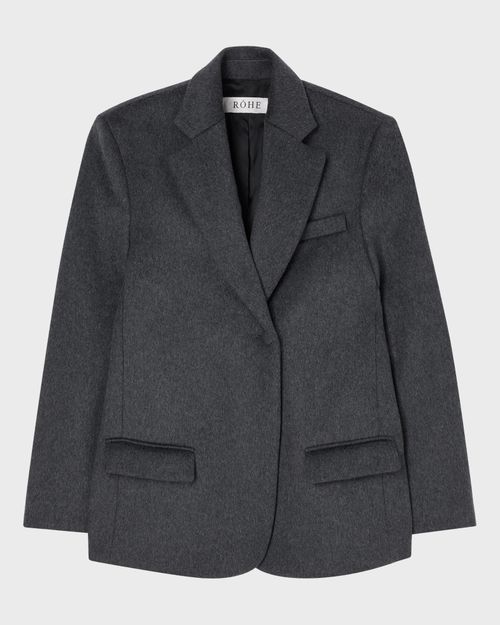 Róhe Jacket Textured Wool-Blend Anthracite