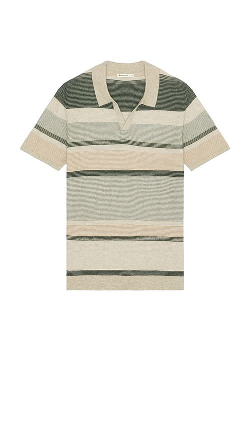 Marine Layer Liam Sweater Polo in Green Multi.  XL/1X also in L