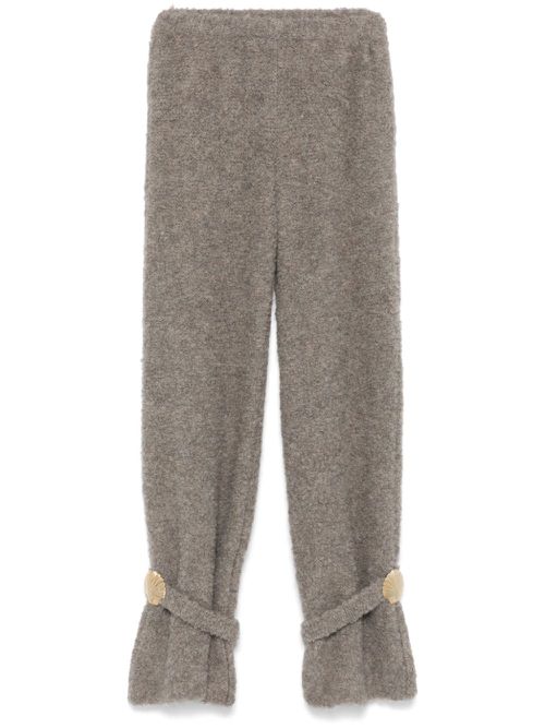 Seashell-detail trousers - Grey