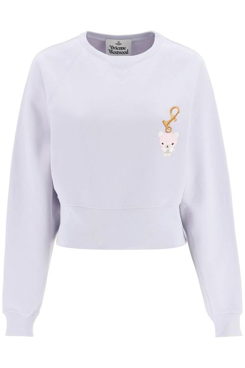EMBROIDERED CROPPED SWEATSHIRT