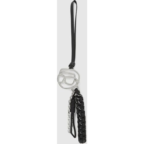Karl Lagerfeld - Seil-schlüsselanhänger Mit Ikon Karl-kontur, Damen, Nickel, Größe: One