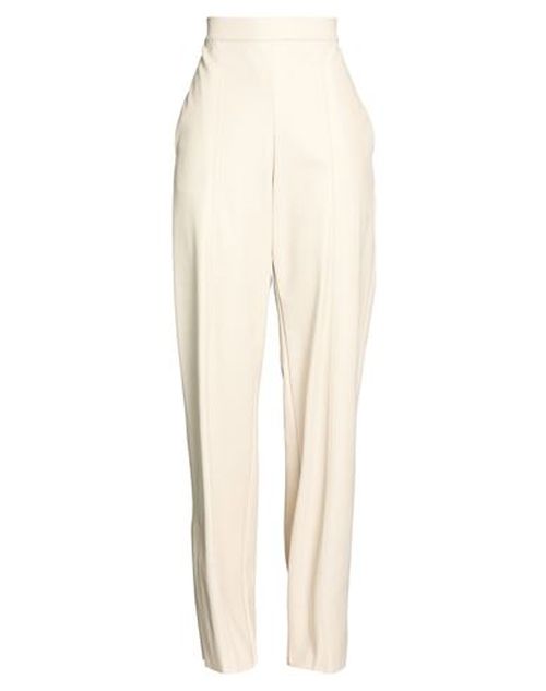 Woman Pants Off white Size 10 Polyurethane, Viscose
