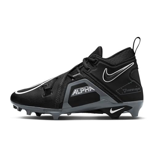 Nike Mens Alpha Menace Pro 3 Football CleatWhite-Pure Platinum-Black