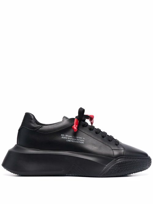 Leather lace up sneakers - Black
