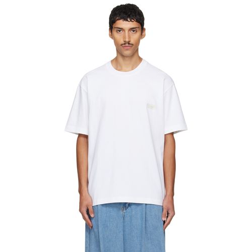 White Solid Back Logo T-shirt