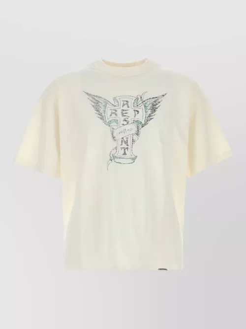 Represent - cotton blend crew neck graphic t shirt