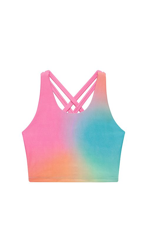BEACH RIOT Little Clementine Top in Pink, Blue. 3/4. Also