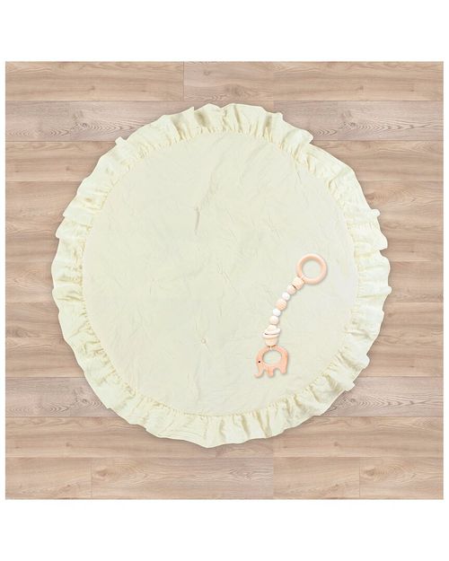 Lush Decor Lush Decor Baby Round Ruffle Play Mat Ivory