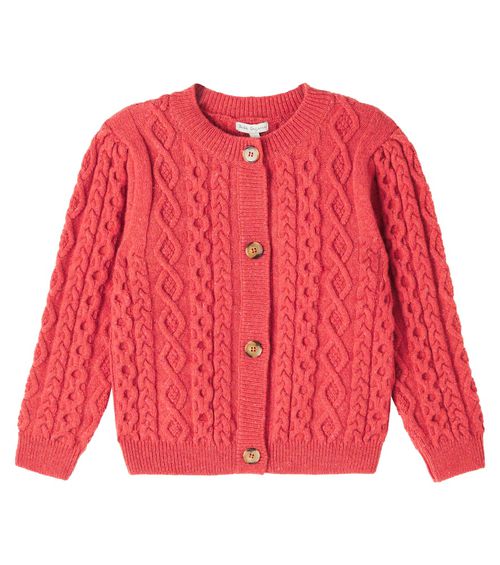 Lalisa cable-knit wool-blend cardigan
