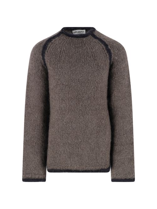Mohair & Wool Knit Sweater for Men