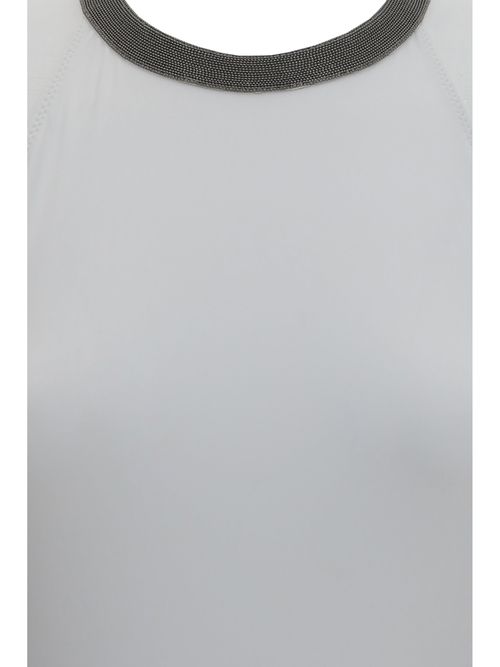 Monili Embellishment One-Piece Swimsuit — White