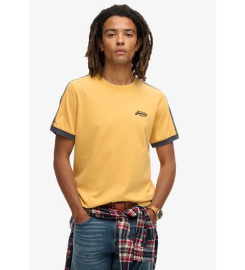 Superdry for man. M1012040A Essential Logo Retro St Yellow T-Shirt (M), Casual, Cotton, Short sleeve
