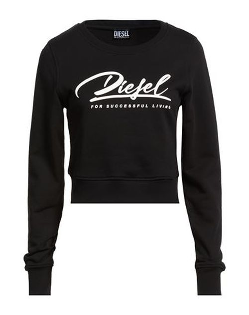 Woman Sweatshirt Black Size XL Cotton, Elastane
