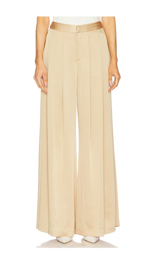L'AGENCE HOSE MIT WEITEM BEIN AUBRIE in Tan. Größe 2. Also in