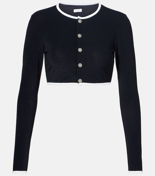 Terry cropped cardigan