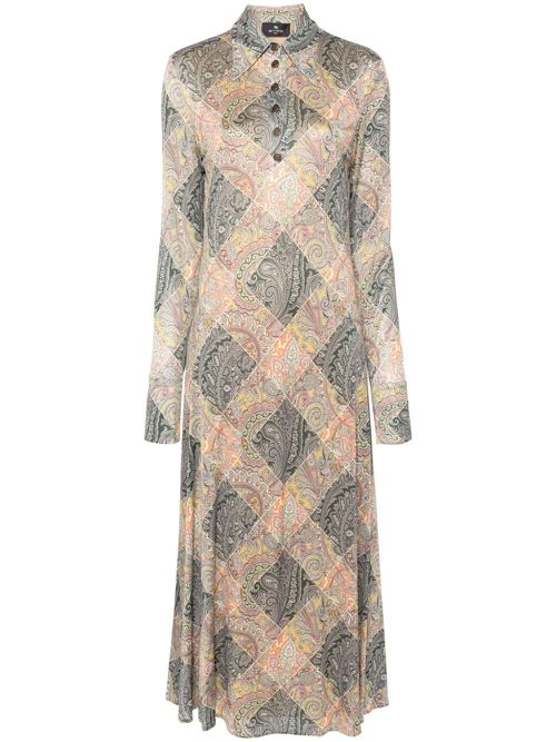Paisley-print maxi dress - Neutrals