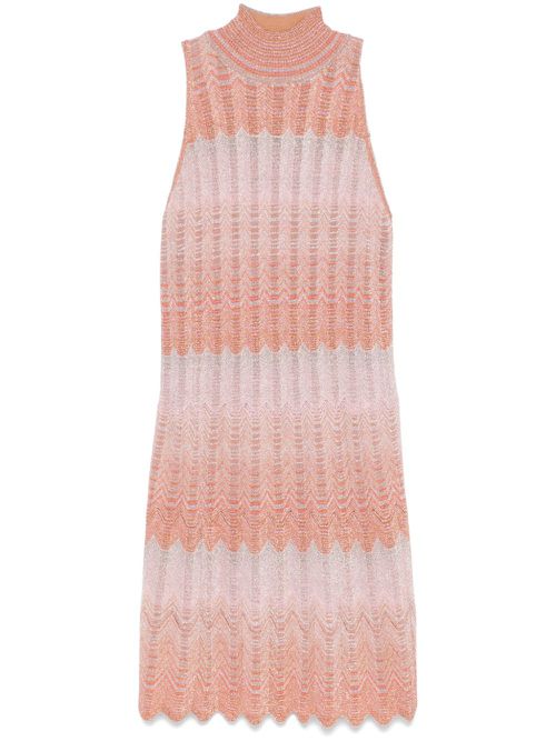 Greek-motif mini dress - Pink