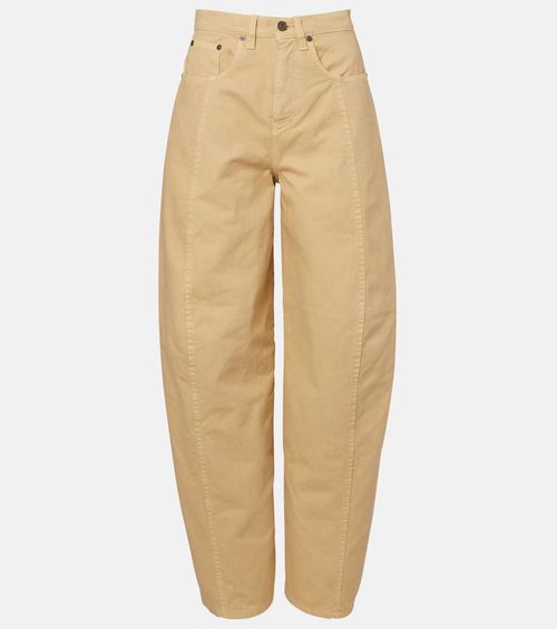 High-rise barrel-leg jeans