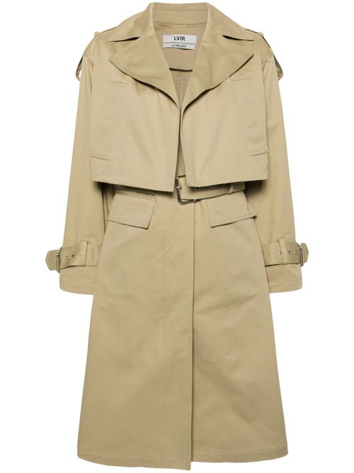 Three-Way cotton trench coat - Neutrals