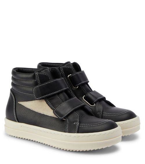 Rick Owens Kids Straps Vintage leather high-top sneakers