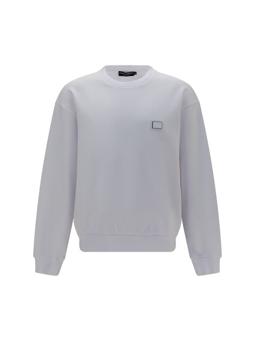 Logo-Plaque Cotton Sweatshirt — Gray