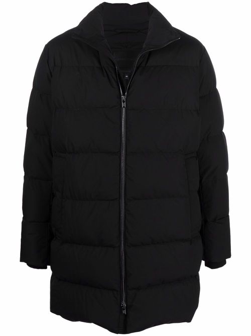 Quilted puffer coat - Black