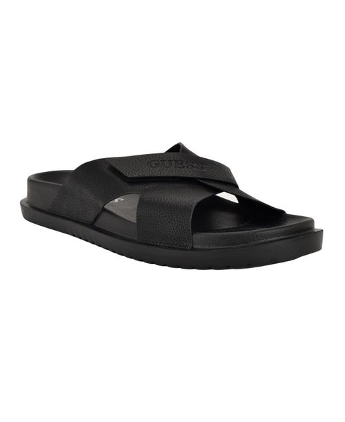 Men's Vaton Strap Detail Slip On Sandals - Black