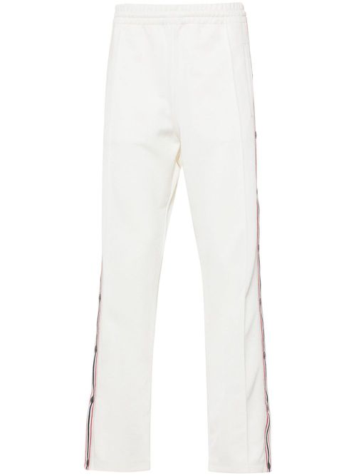 Wide-leg cotton track pants - White