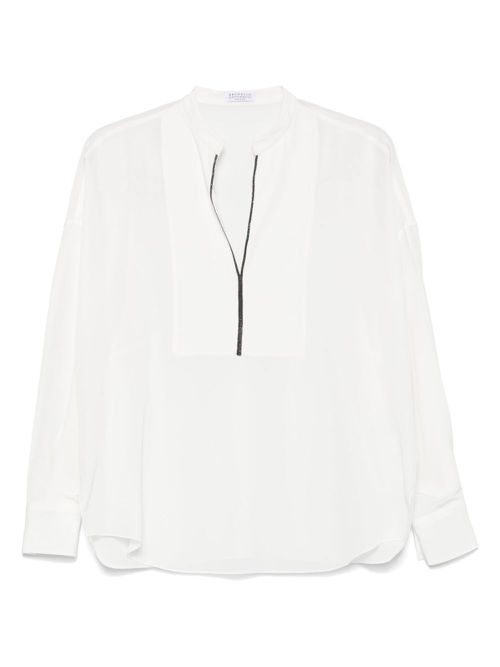 V-neck blouse - White