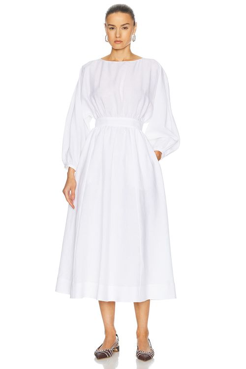 Gabriela Hearst Ahmose Dress in White - White.  42 also in