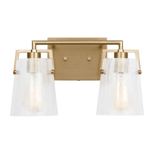 Satin Brass Bathroom Vanity Light from the Crofton Collection