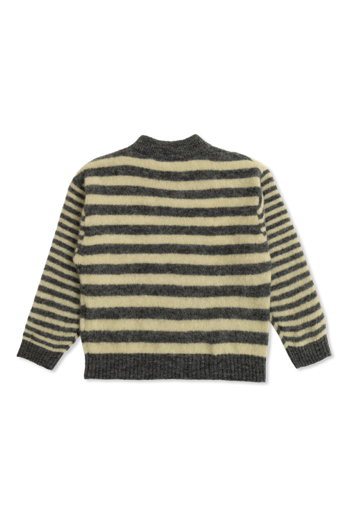 Sweater With Striped Pattern, Unisex, Grey