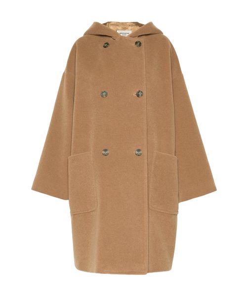 Wool and alpaca beaver cloth coat