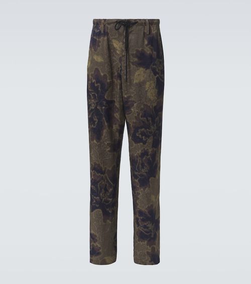 Printed straight pants