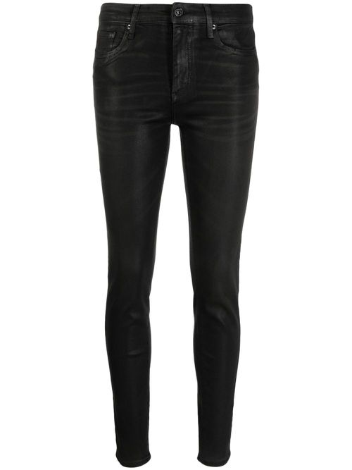 Whiskering-effect skinny jeans - Black