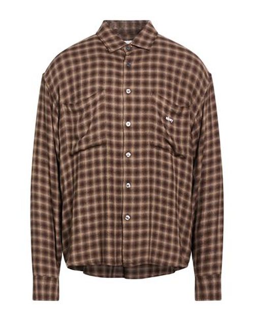 Man Shirt Brown Size L Cotton