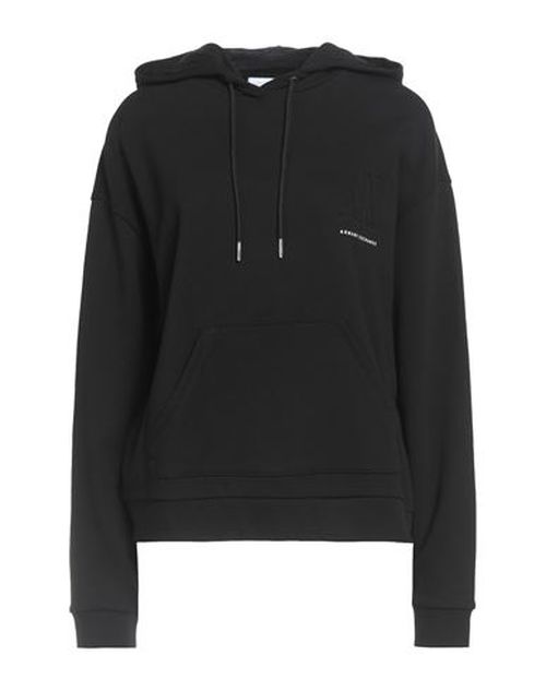 Woman Sweatshirt Black Size L Cotton, Elastane