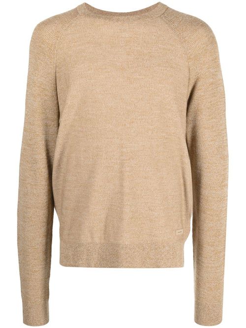 Superior wool crewneck jumper - Brown