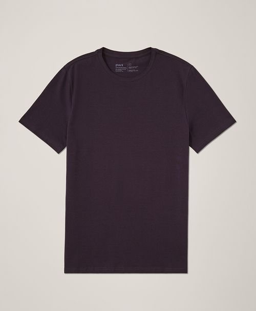 Men's Plum Cool Stretch Slim Fit Crewneck Tee